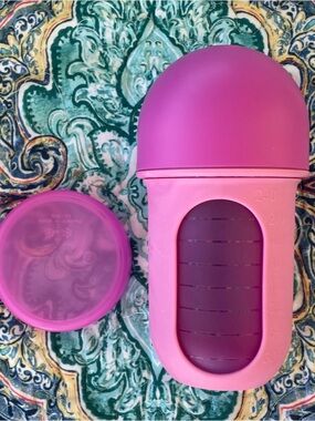 CUSTOM* Boon “Pink Passion” 8oz. Silicone Baby Bottle